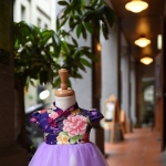 紫花旗袍改良式禮服